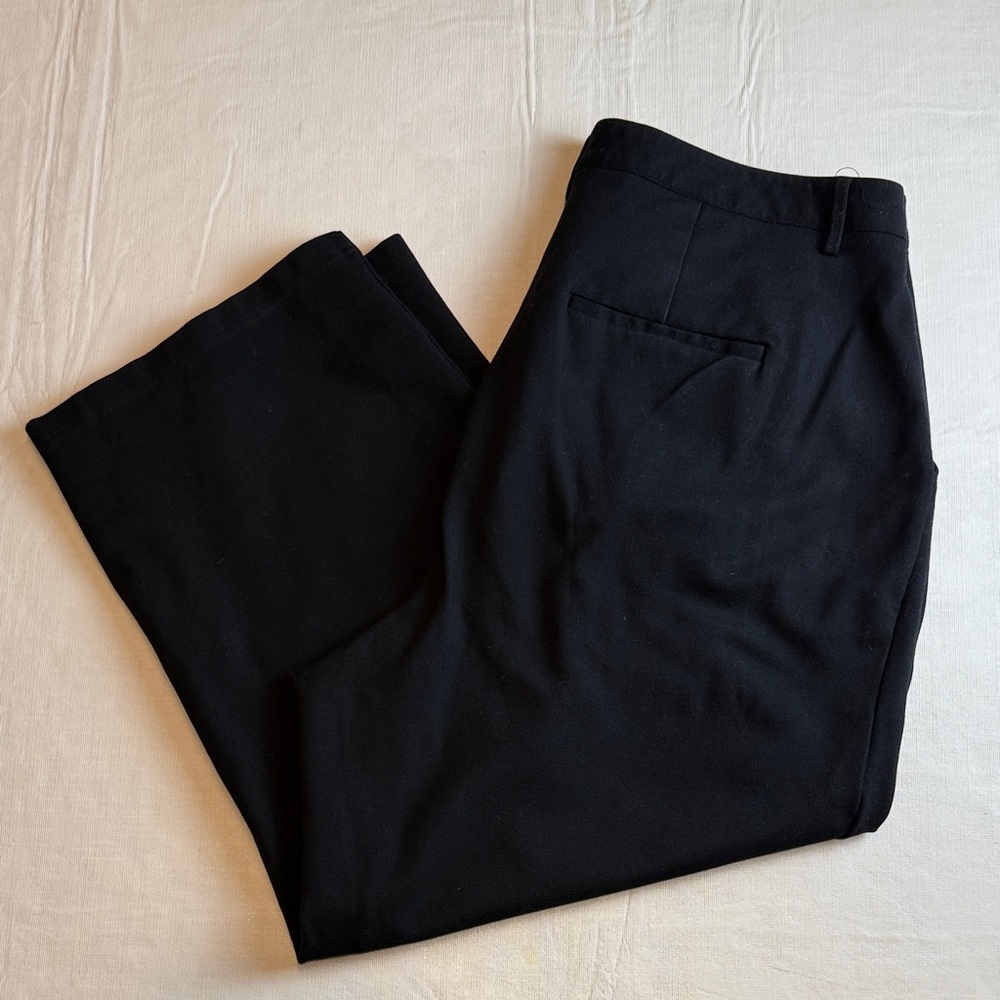 Universal Standard Women's Black Pleated Wide Leg Dress Pants Size S